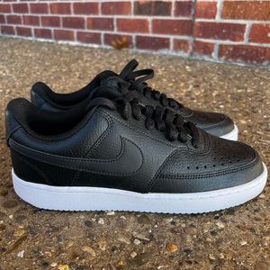 women's nike court vision low 'black' size 9